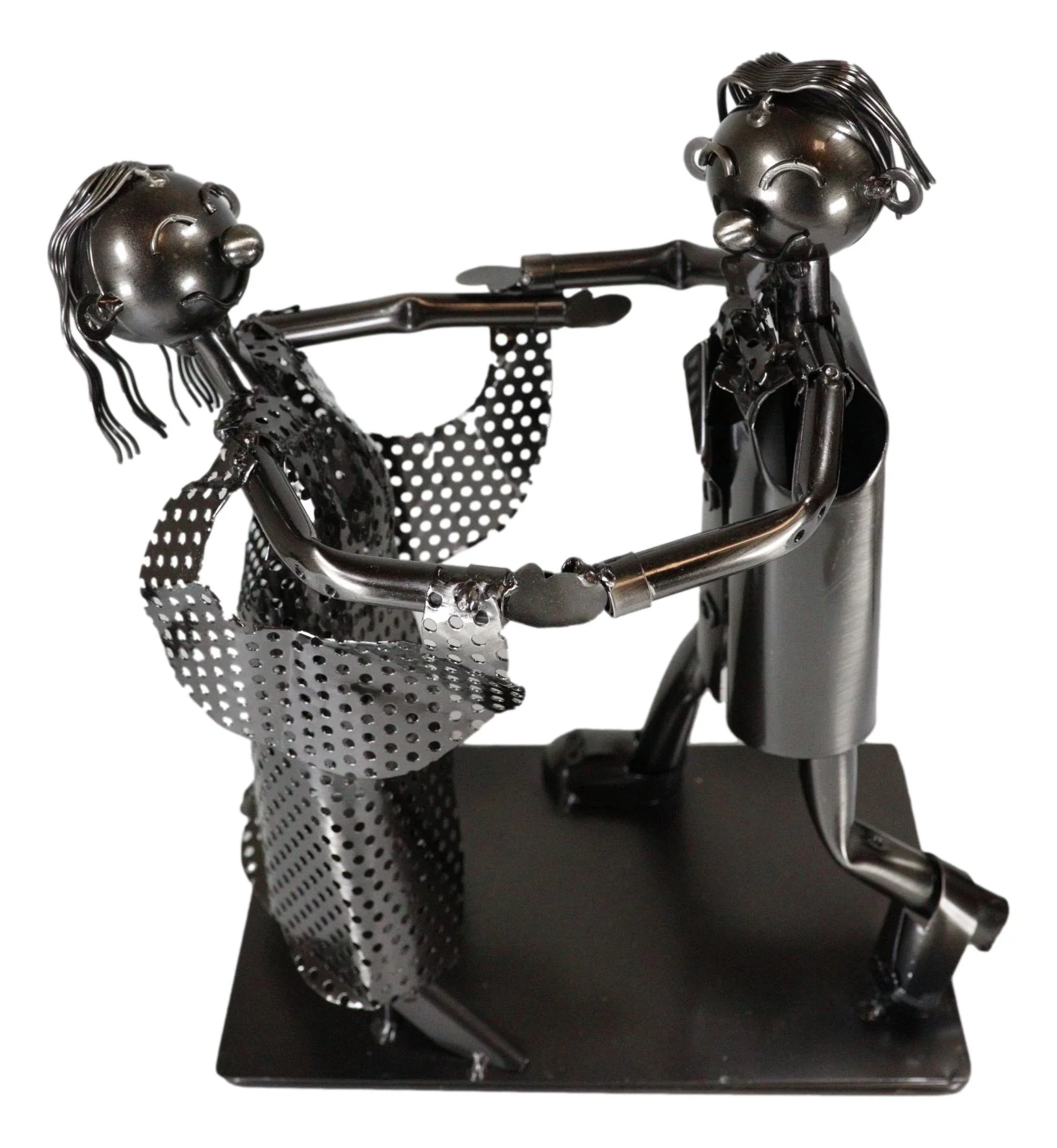 Tango Dancing Lover Couple Hand Made Metal Wine Bottle Holder Caddy Decor - Image 8