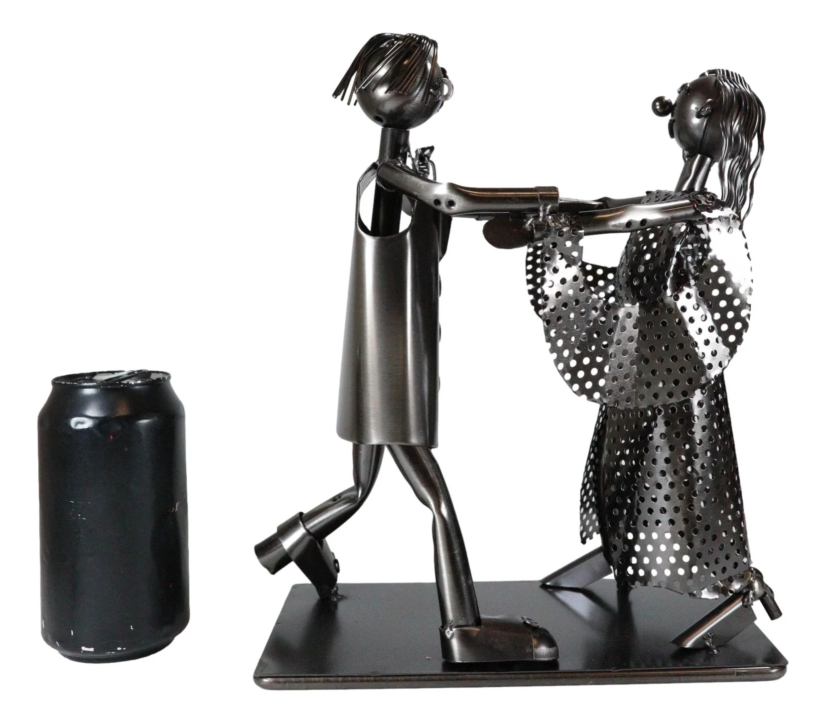 Tango Dancing Lover Couple Hand Made Metal Wine Bottle Holder Caddy Decor - Image 9