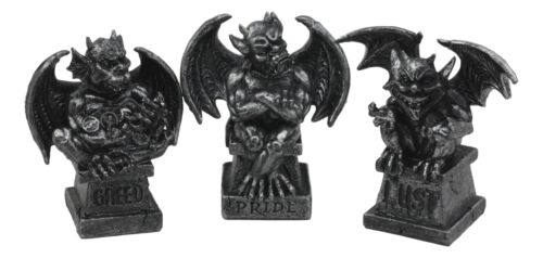 The Allegorical Seven Deadly Sins Gargoyle Figurine Set of 7 Wicked Gargoyles - Image 3