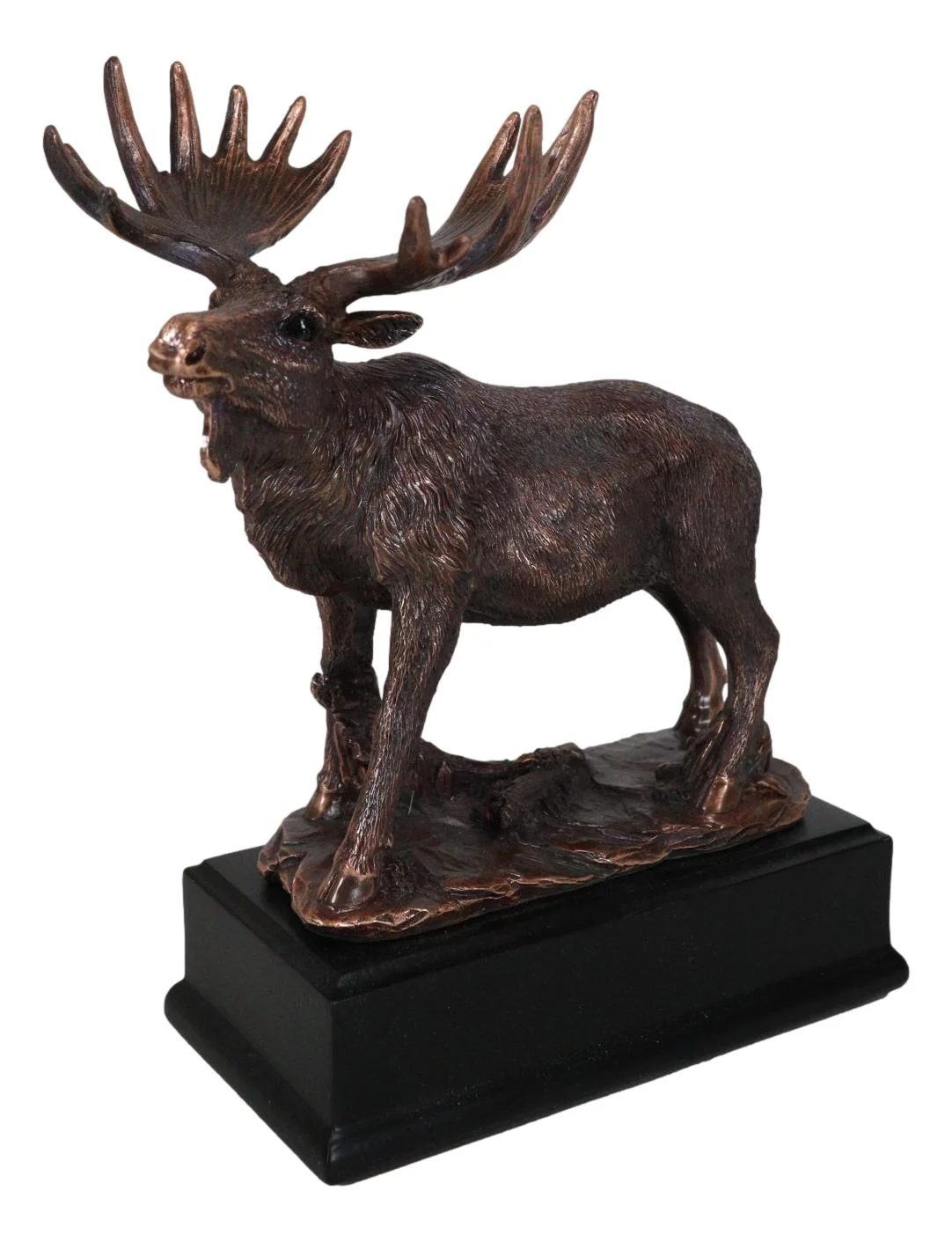 The Emperor Wild Elk Bull Moose Statue Bronze Electroplated Figurine With Base - Image 7
