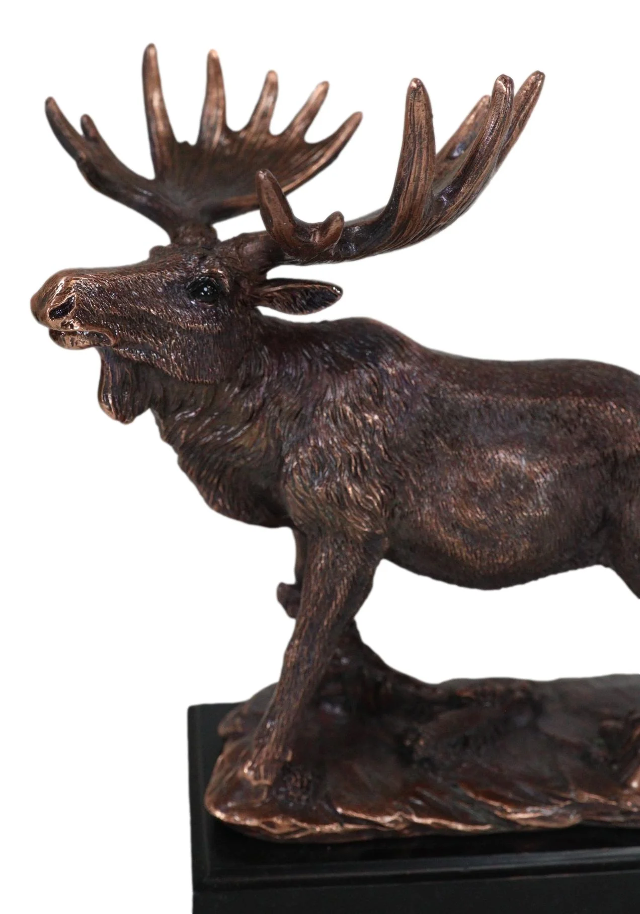 The Emperor Wild Elk Bull Moose Statue Bronze Electroplated Figurine With Base - Image 9
