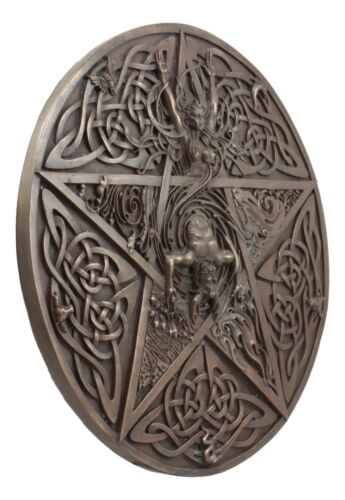 The Horned God & Goddess Elemental Celtic Knotwork Pentacle Wall Plaque Figure - Image 6