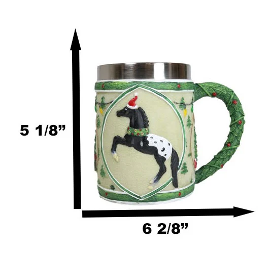 The Trail Of Painted Ponies Appy Holidays Christmas Santa Horse Tankard Mug - Image 3