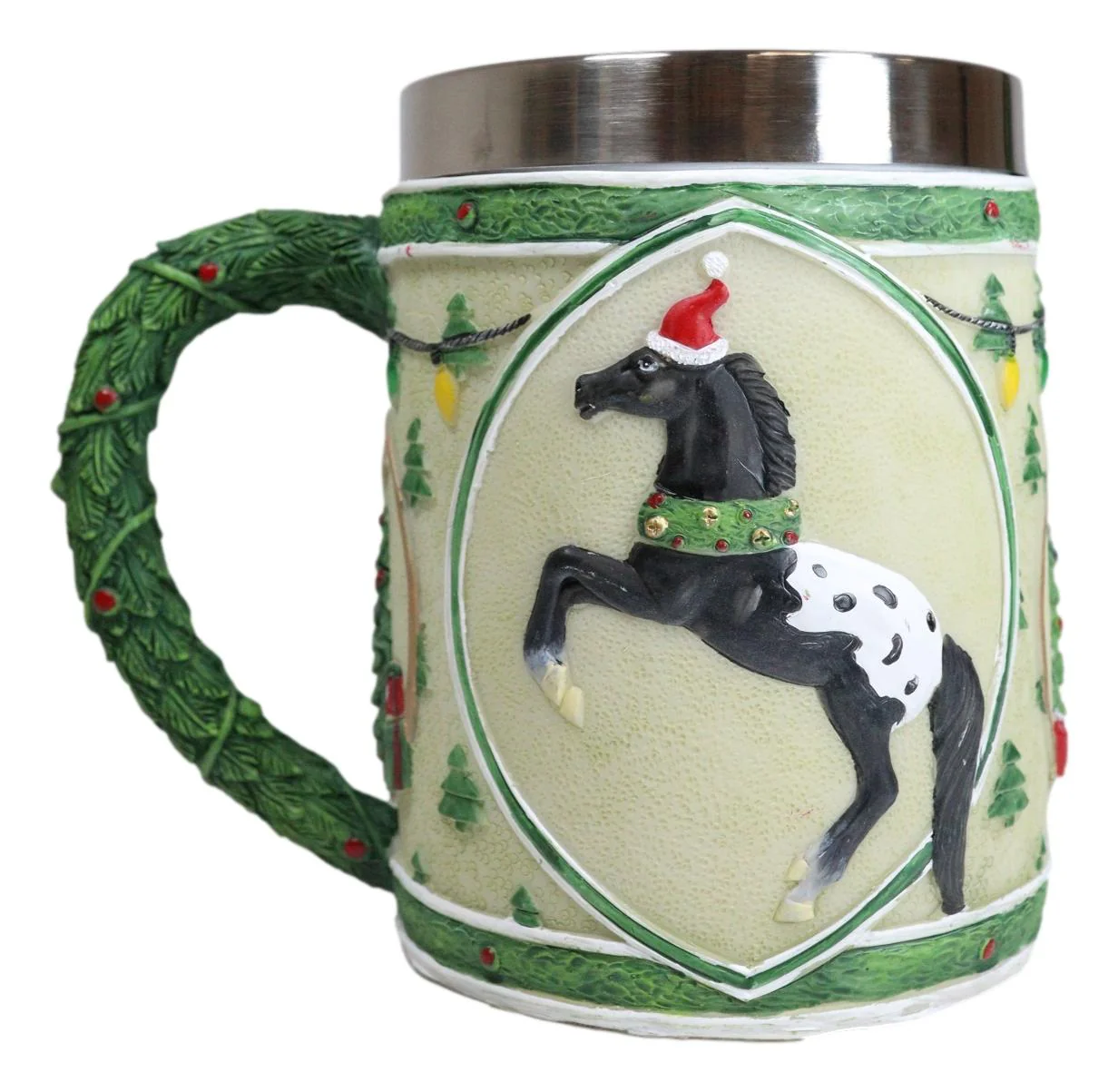 The Trail Of Painted Ponies Appy Holidays Christmas Santa Horse Tankard Mug - Image 6