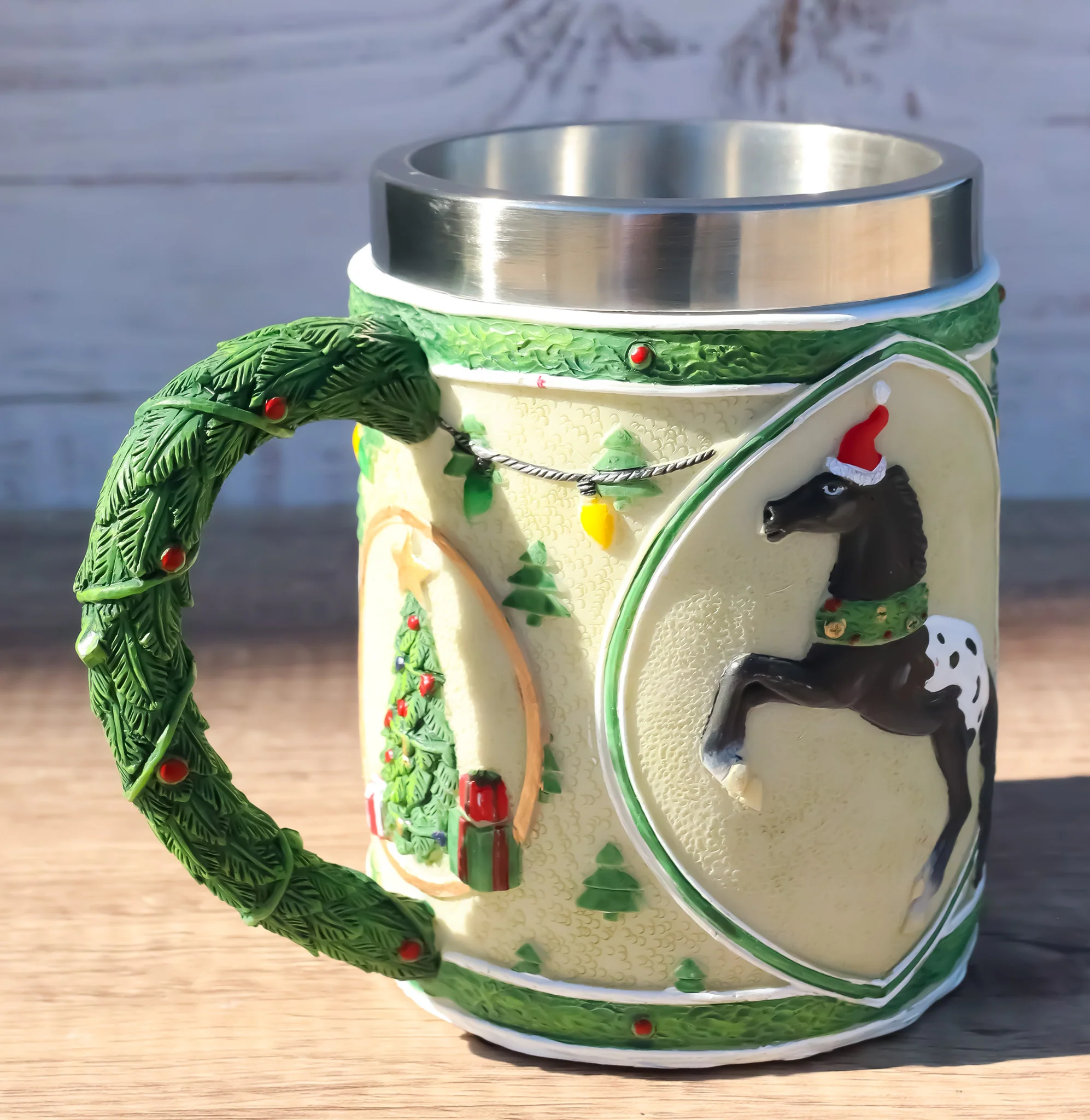 The Trail Of Painted Ponies Appy Holidays Christmas Santa Horse Tankard Mug - Image 9