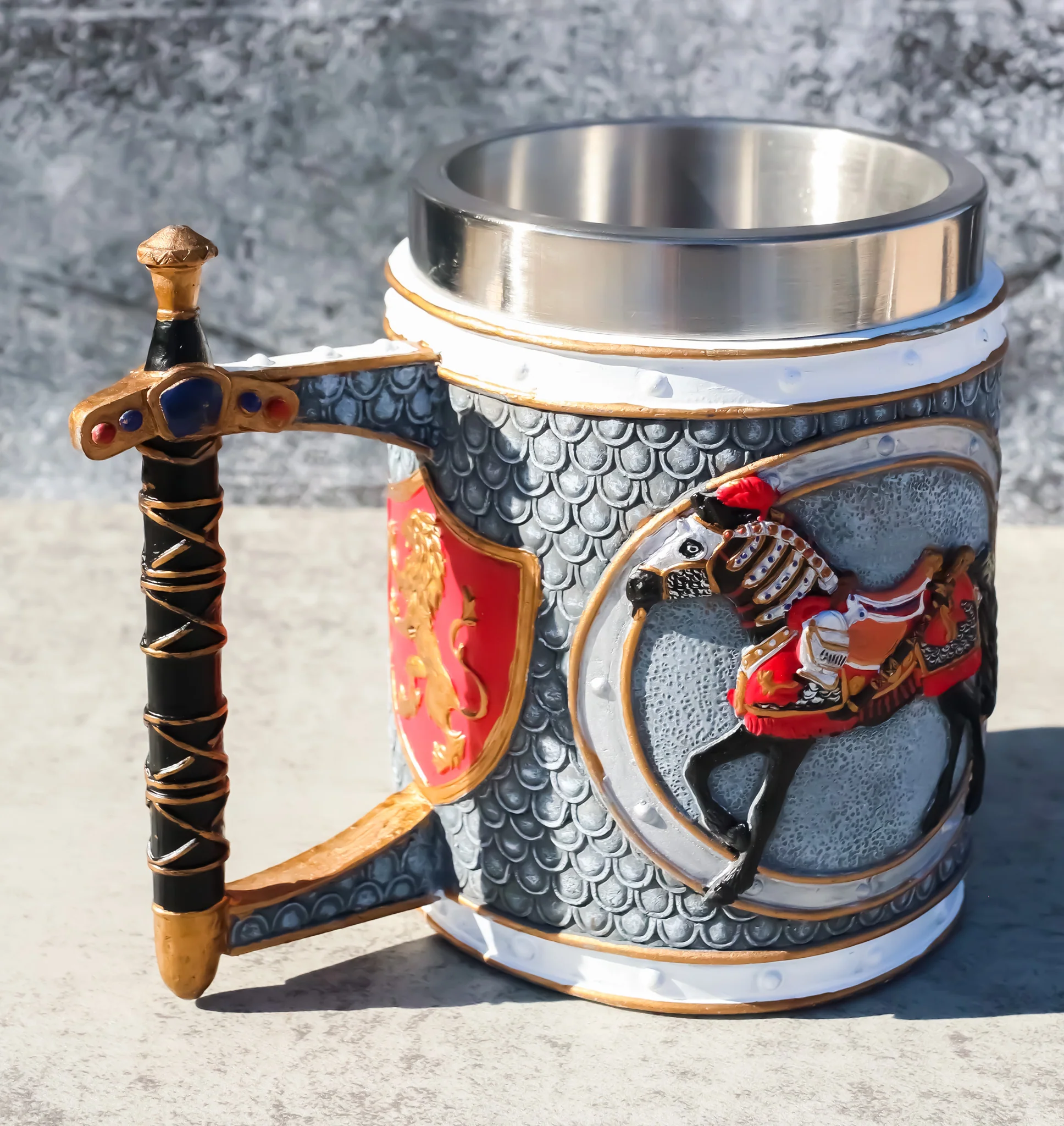 The Trail Of Painted Ponies Super Charger King's Cavalier War Horse Tankard Mug - Image 10