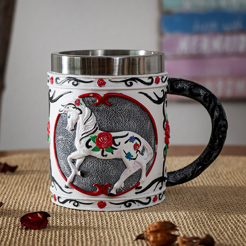 The Trail Of Painted Ponies Tribal Rose Thorny Valentines Horse Tankard Mug - Image 11