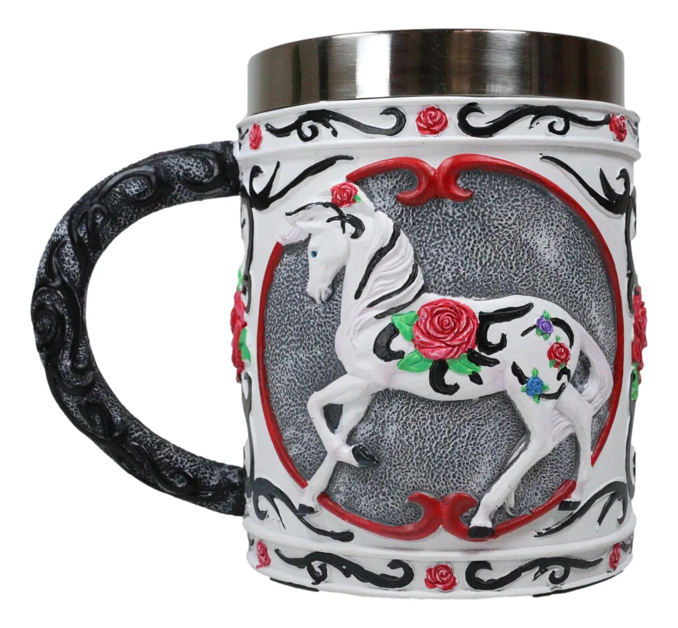 The Trail Of Painted Ponies Tribal Rose Thorny Valentines Horse Tankard Mug - Image 6