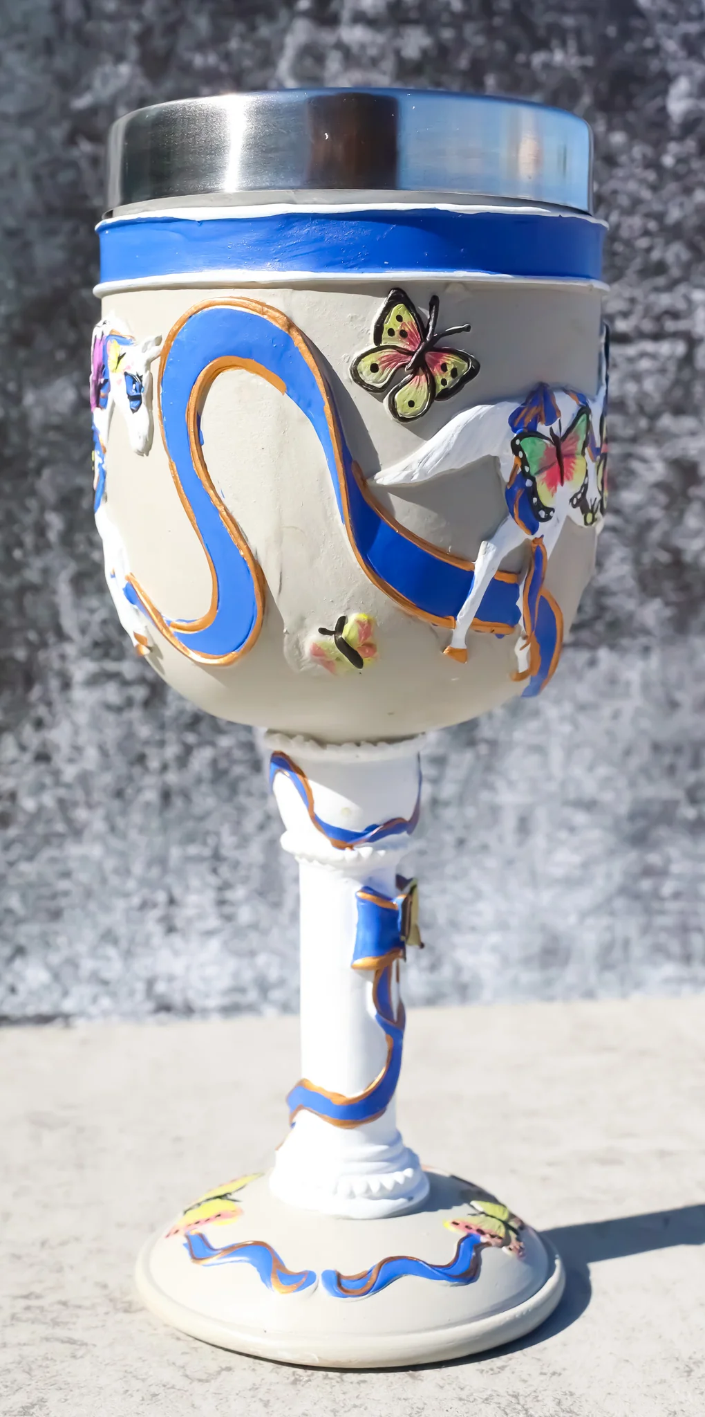Trail Of Painted Ponies Earth Angels Pony With Butterflies Horse Wine Goblet - Image 9