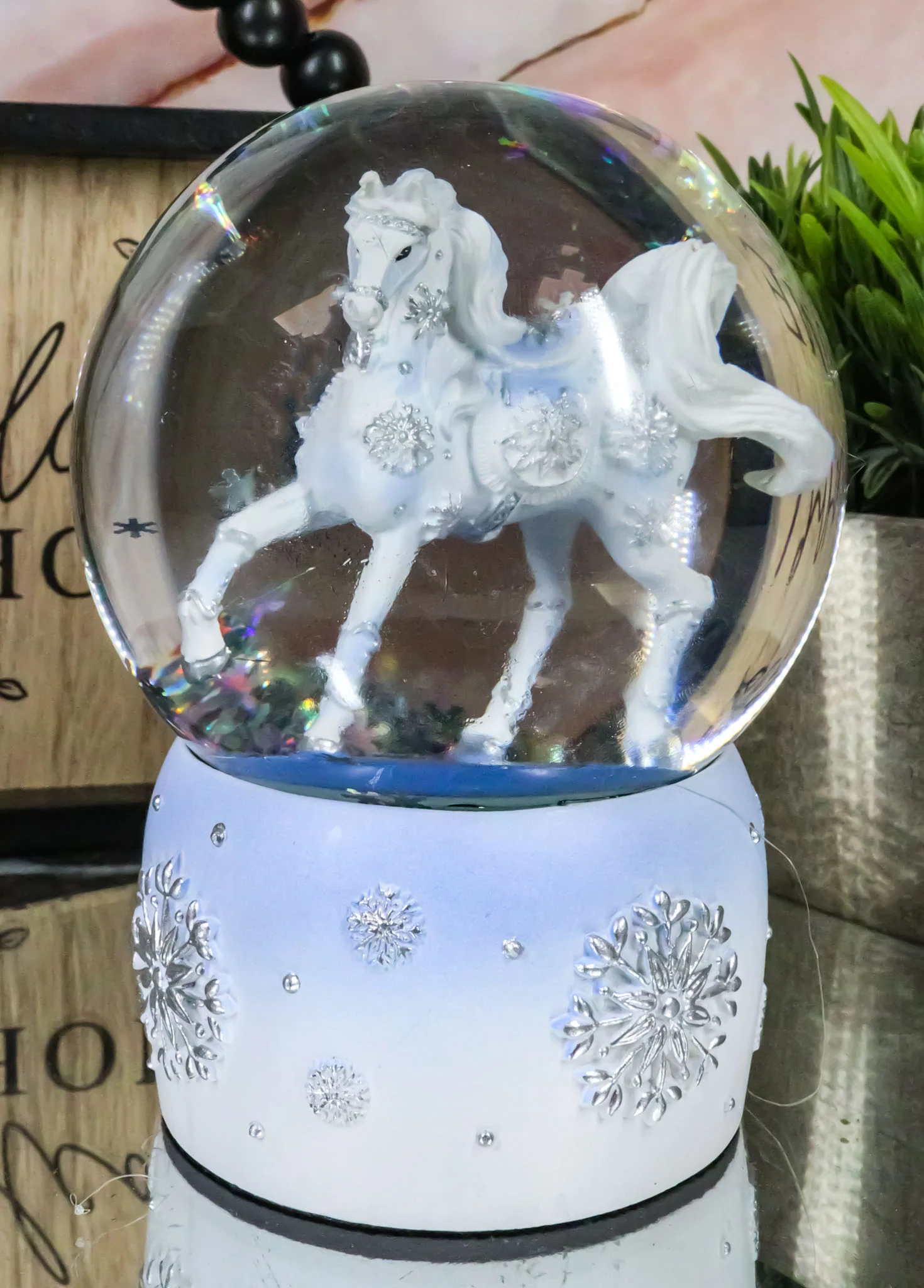 Trail Of Painted Ponies Western Frozen Winter Snow Crystal Horse Water Globe - Image 9