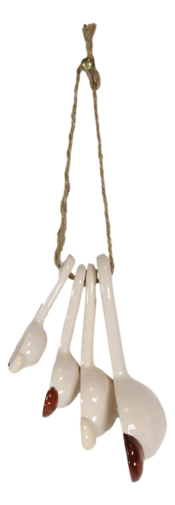 Tramp Mutt Dog Puppies Face Ceramic Stackable Kitchen Measuring Spoons Set - Image 2