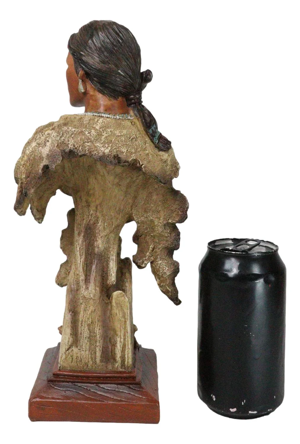 Tribal Native American Indian Lady Princess with Eagle Feathers Bust Figurine - Image 8