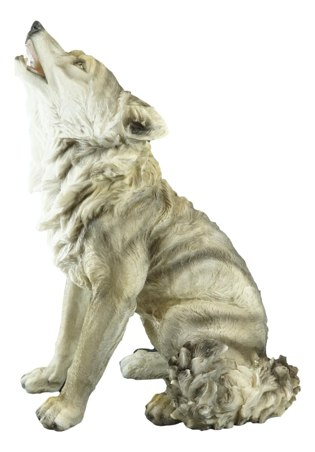 Tribal Pack Alpha Leader Akela Howling Gray Wolf Statue 14"H Spirit Wolves - Image 2