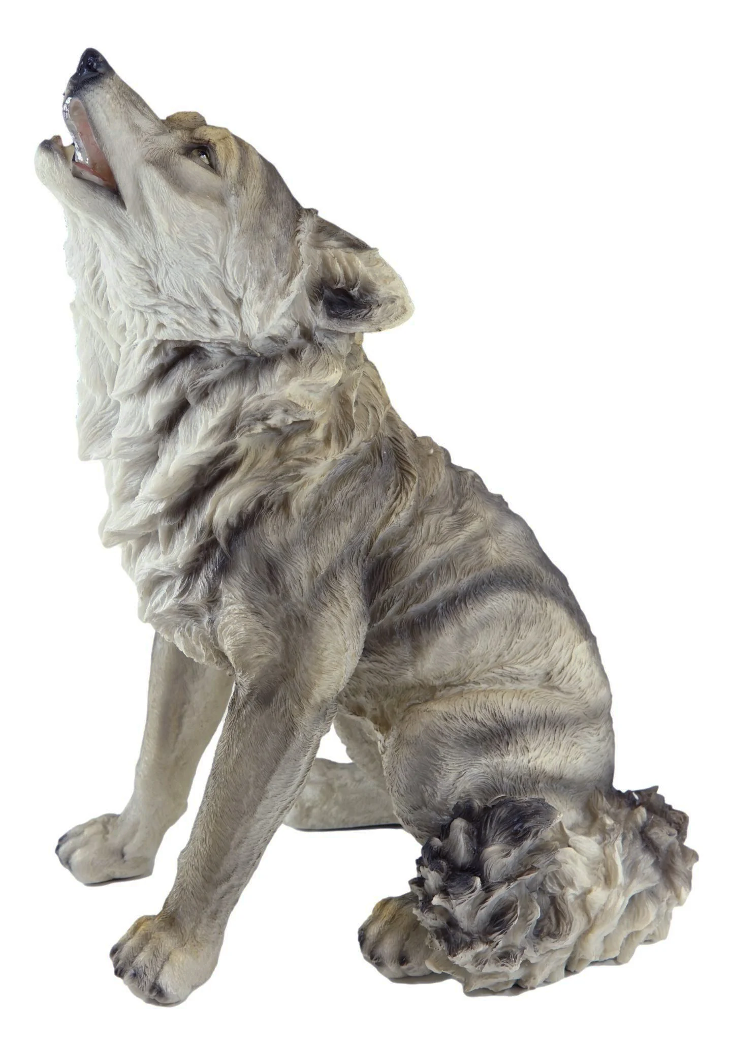 Tribal Pack Alpha Leader Akela Howling Gray Wolf Statue 14"H Spirit Wolves - Image 4