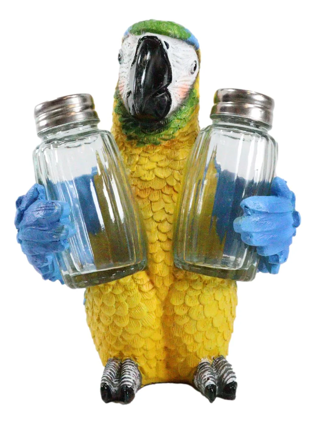 Ebros Tropical Rainforest Blue Scarlet Macaw Parrot Salt Pepper Shakers Holder - Image 2