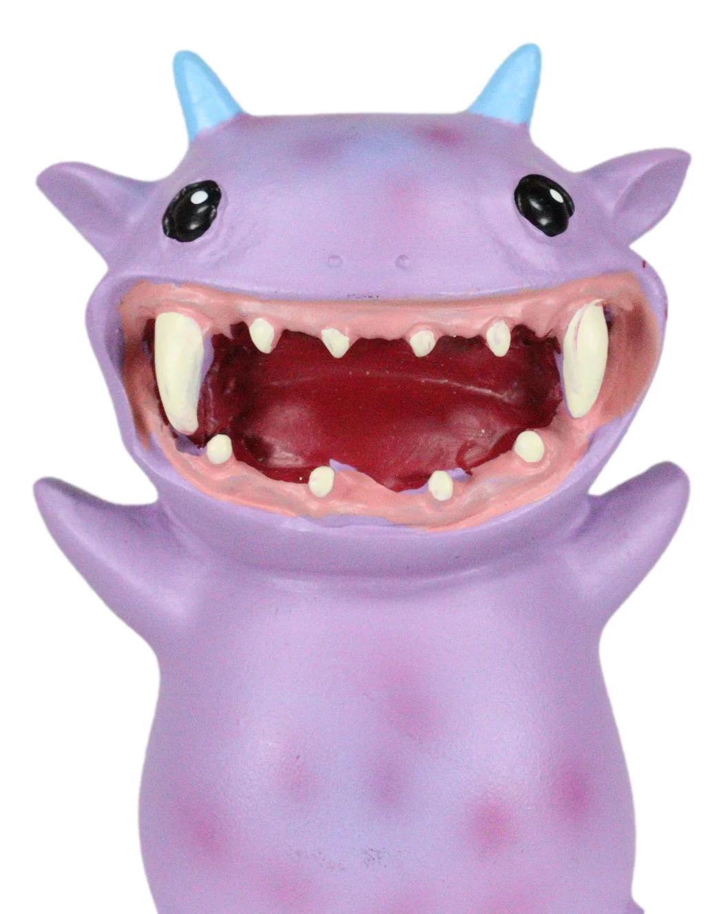 Underbedz Blue Horned Toothed Purple Polkadot GuGu Monster Small Figurine - Image 5