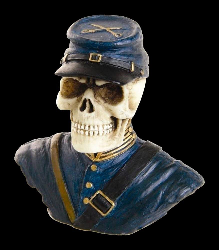 Union North Army Civil War Skeleton Skull Bust Figurine Sculpture Soldier - Image 4