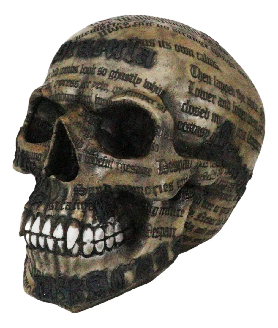 Vampire Dracula Tale Sacred Bram Stokers Novel Skull Figurine Skeleton Macabre - Image 8