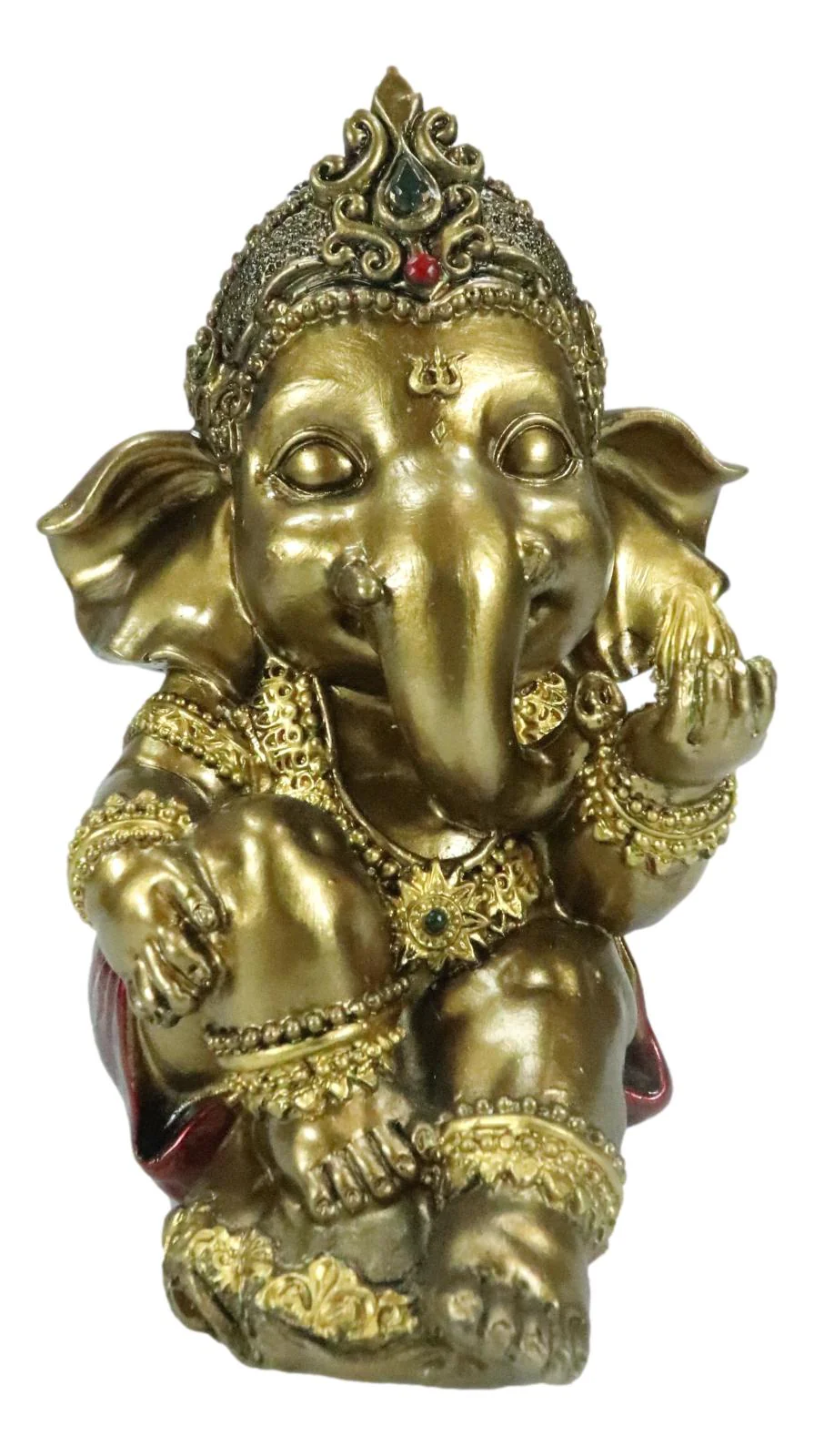 Vastu Hindu Elephant God Baby Ganesha Ganapati With Fire Ember In Hand Figurine - Image 3