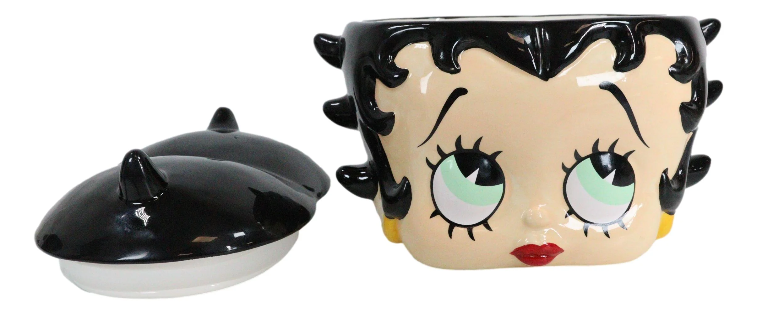 Vintage Comical Shy Betty Boop Head Ceramic Cookie Jar Collectible Figurine - Image 6