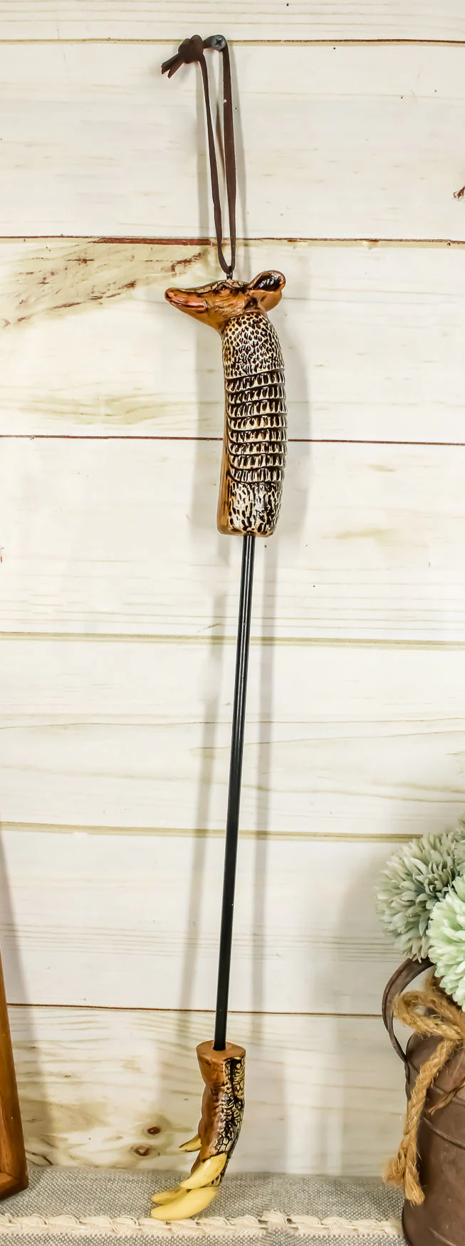 Western Armadillo Claws Long Reach Hand Back Scratcher Wall Hanging Figurine - Image 11