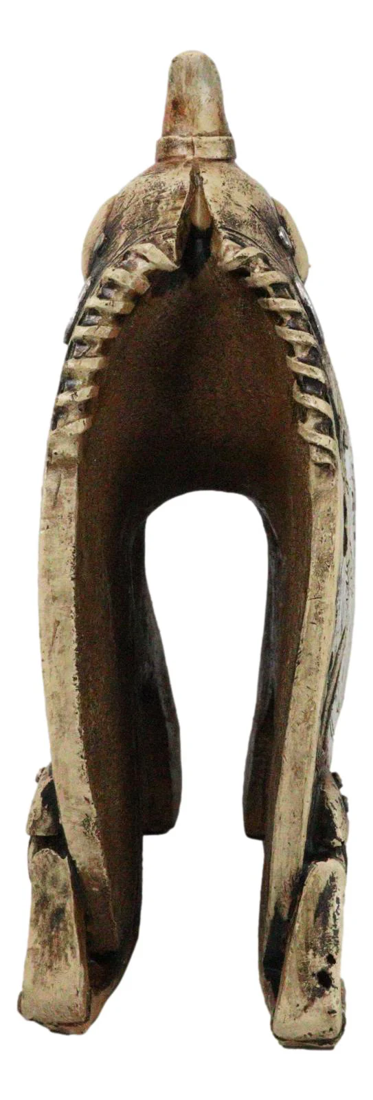 Western Country Cowboy Navajo Tribal Indian Cow Skull Horse Saddle Figurine - Image 7