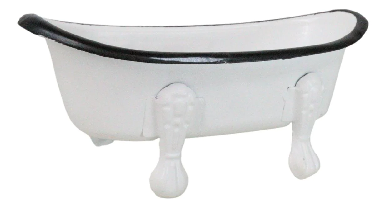 Western Country Rustic Metal Freestanding Small Bathtub Replica Decor 5.75"L - Image 6