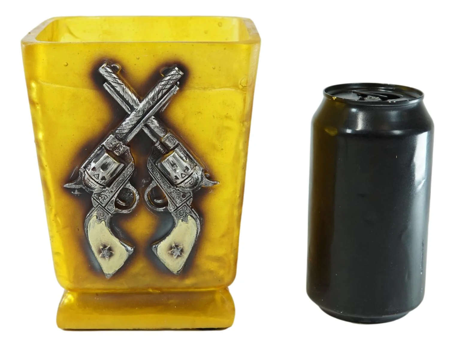 Western Cowboy Crossed Six Shooters Revolver Guns Acrylic Glass Night Light Lamp - Image 6