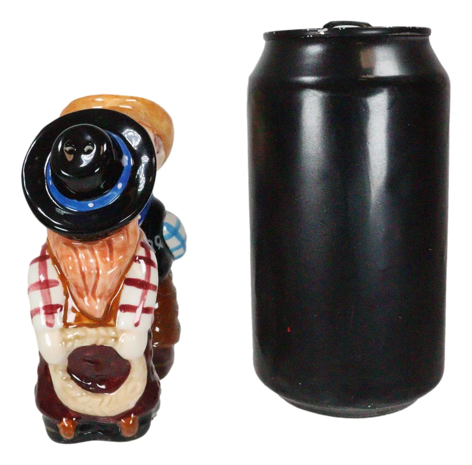 Western Cowboy Kissing Cowgirl Magnetic Ceramic Salt And Pepper Shakers Set - Image 5