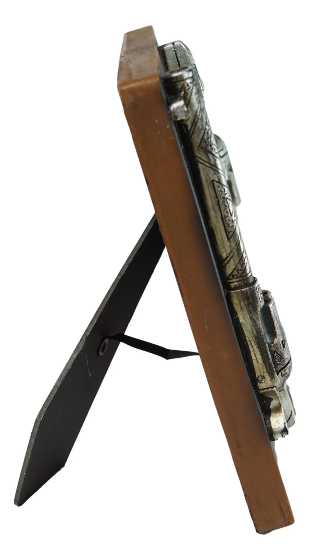 Western Outlaw Dual Pistol Revolvers With Ammo Bullets Photo Picture Frame Decor - Image 2
