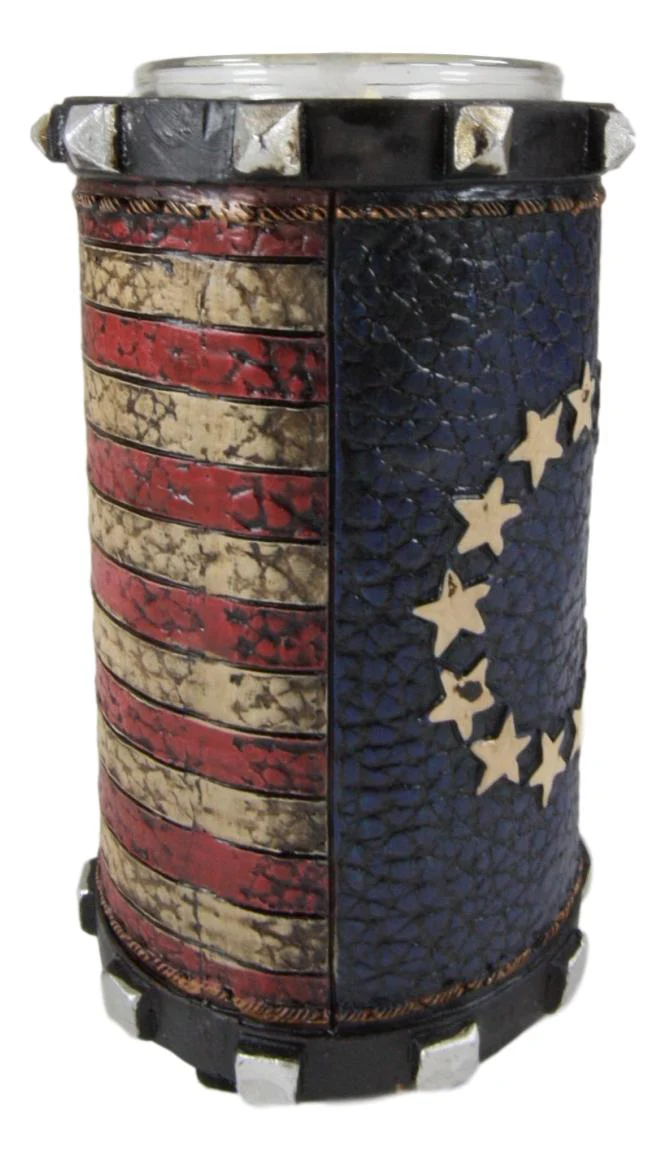 Ebros Western Patriotic Betsy Ross American Flag Decorative Votive Candle Holder - Image 6