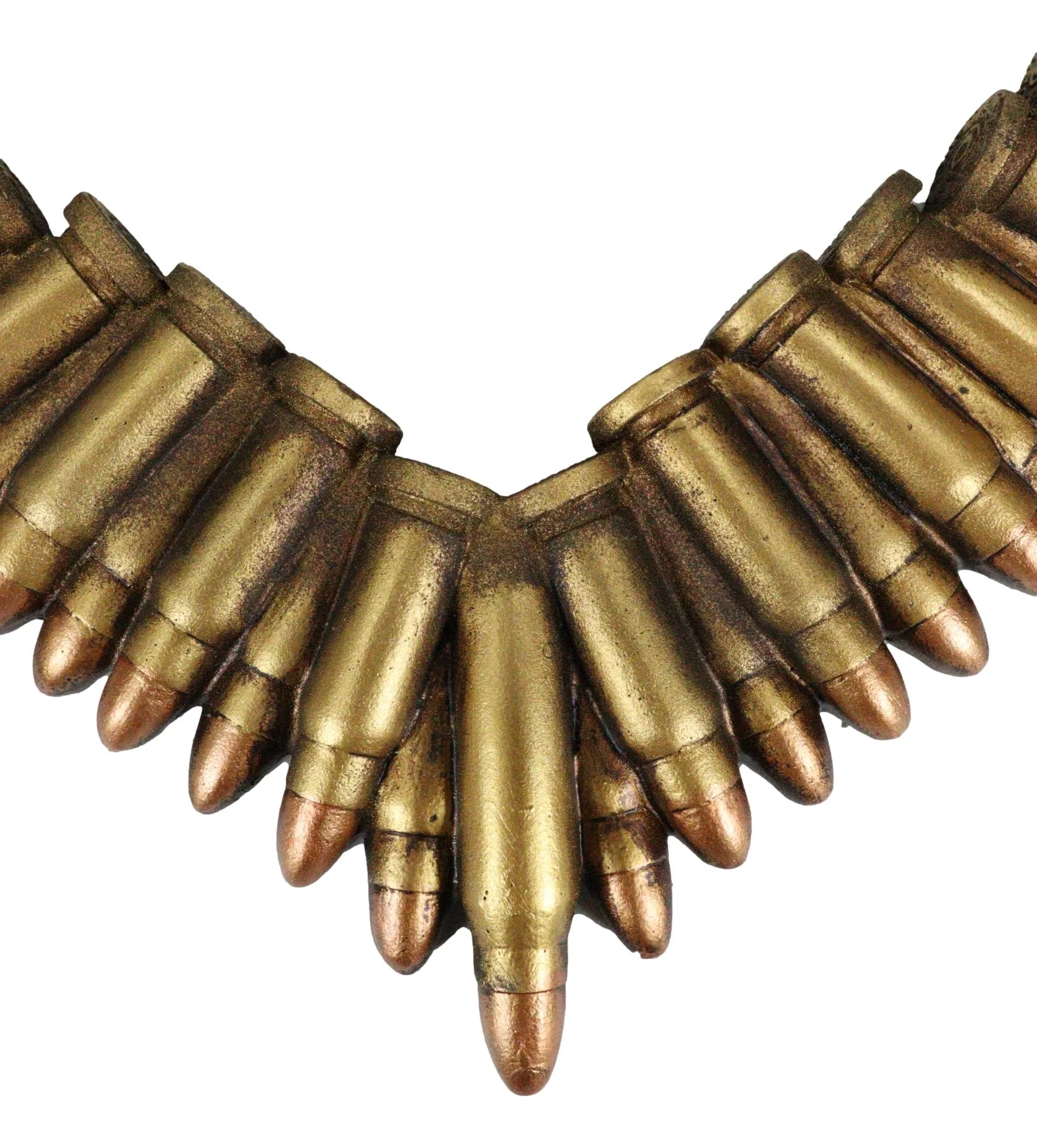 Western Rifle Ammo Shells Gold Tone Bullets Heart Wall Plaque Decorative Accent - Image 7