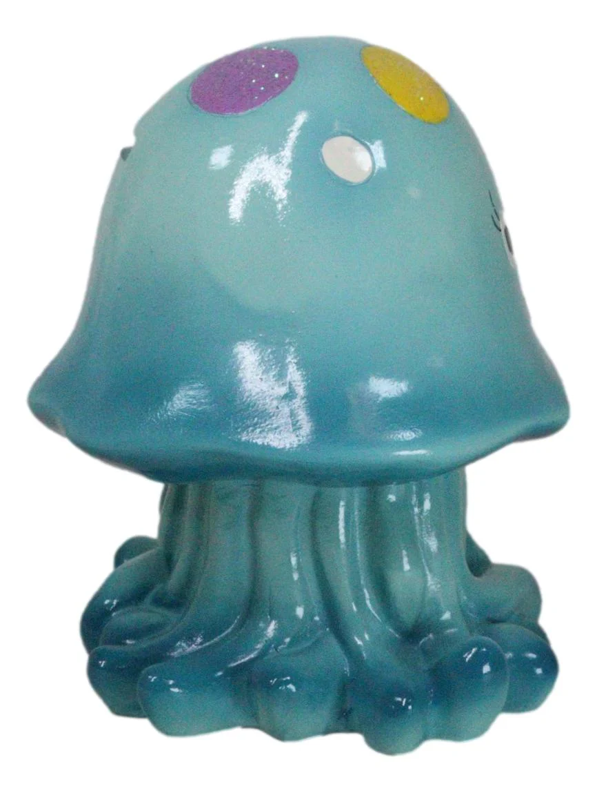 Whimsical Nautical Marine Blue Sea Jellyfish Money Coin Savings Piggy Bank - Image 6