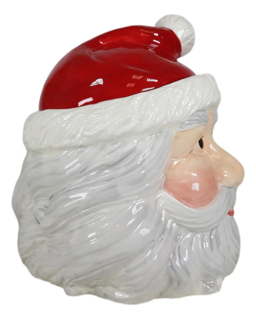 Whimsical North Pole Jolly Santa Claus Christmas Ceramic Cookie Jar Figurine - Image 6