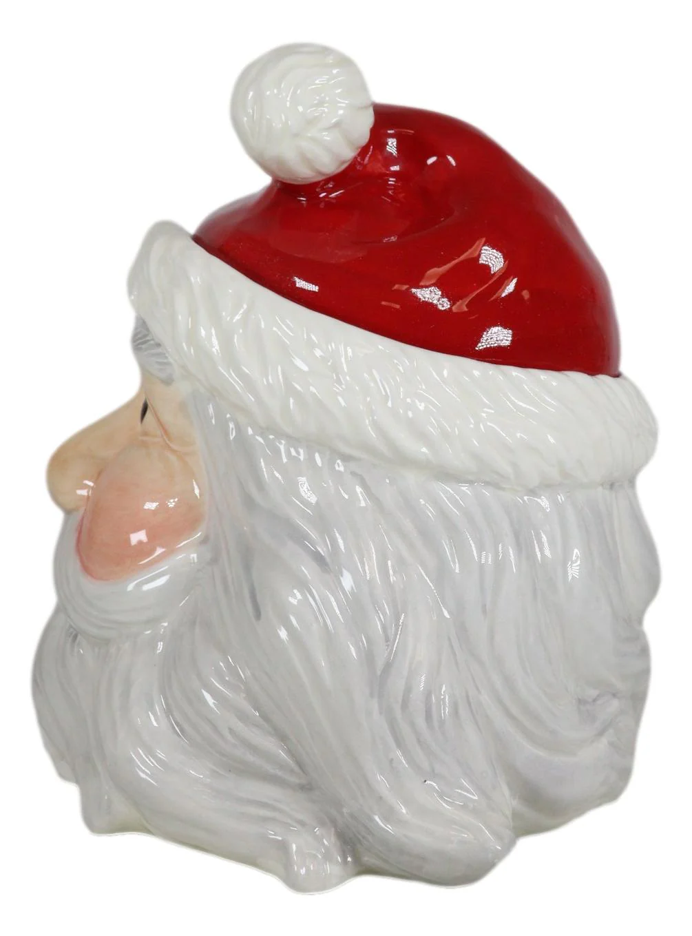 Whimsical North Pole Jolly Santa Claus Christmas Ceramic Cookie Jar Figurine - Image 8