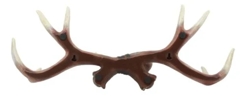 Ebros White Rustic 10 Point Stag Deer Antlers Rack Wall Plaque 17"W Coat Hooks - Image 3