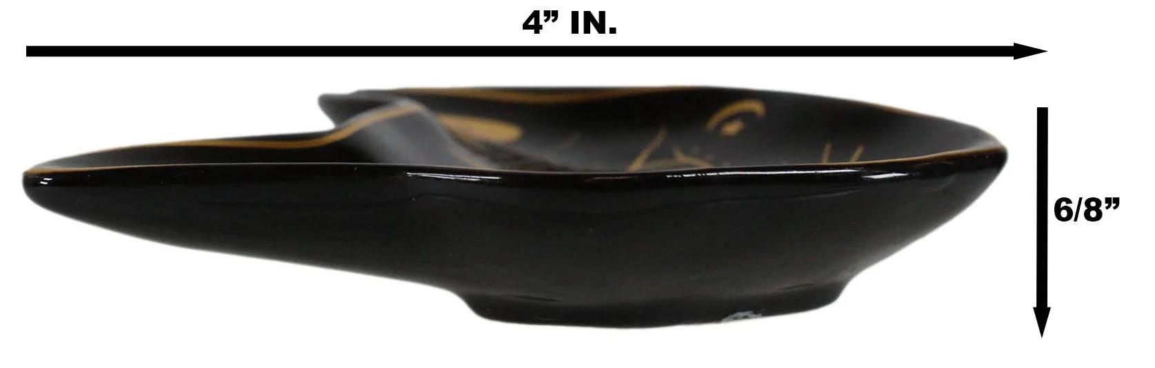 Wicca Astrology Witchcraft Mystic Mog Black Feline Cat Trinket Jewelry Dish - Image 3
