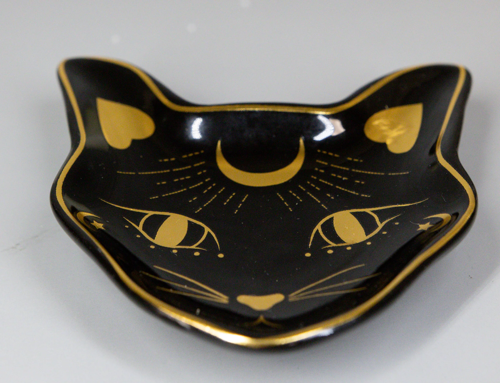 Wicca Astrology Witchcraft Mystic Mog Black Feline Cat Trinket Jewelry Dish - Image 9