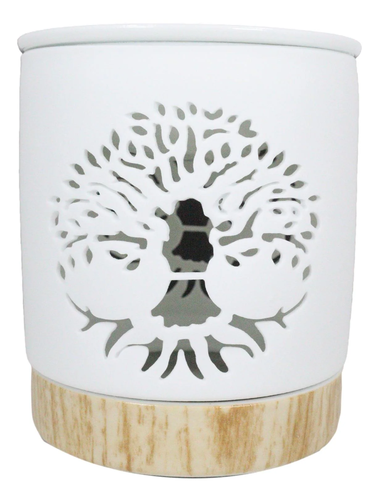 Wicca Celtic Tree Of Life Filigree Cutout Ceramic Votive Candle Oil Tart Warmer - Image 2