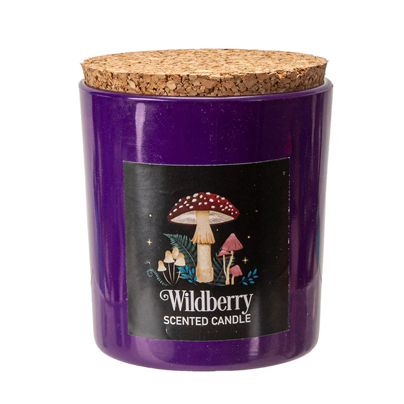 Wicca Dark Forest Wildberry Forest Mushroom Scented Candle With Cork Lid - Image 4
