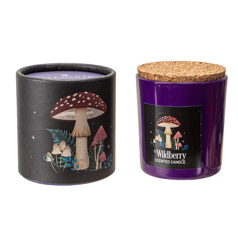 Wicca Dark Forest Wildberry Forest Mushroom Scented Candle With Cork Lid - Image 5