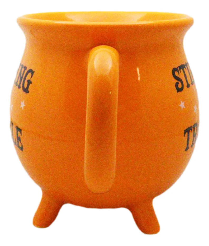Wicca Magic Orange Stirring Up Trouble Cauldron Ceramic Mug With Handle 16oz - Image 4