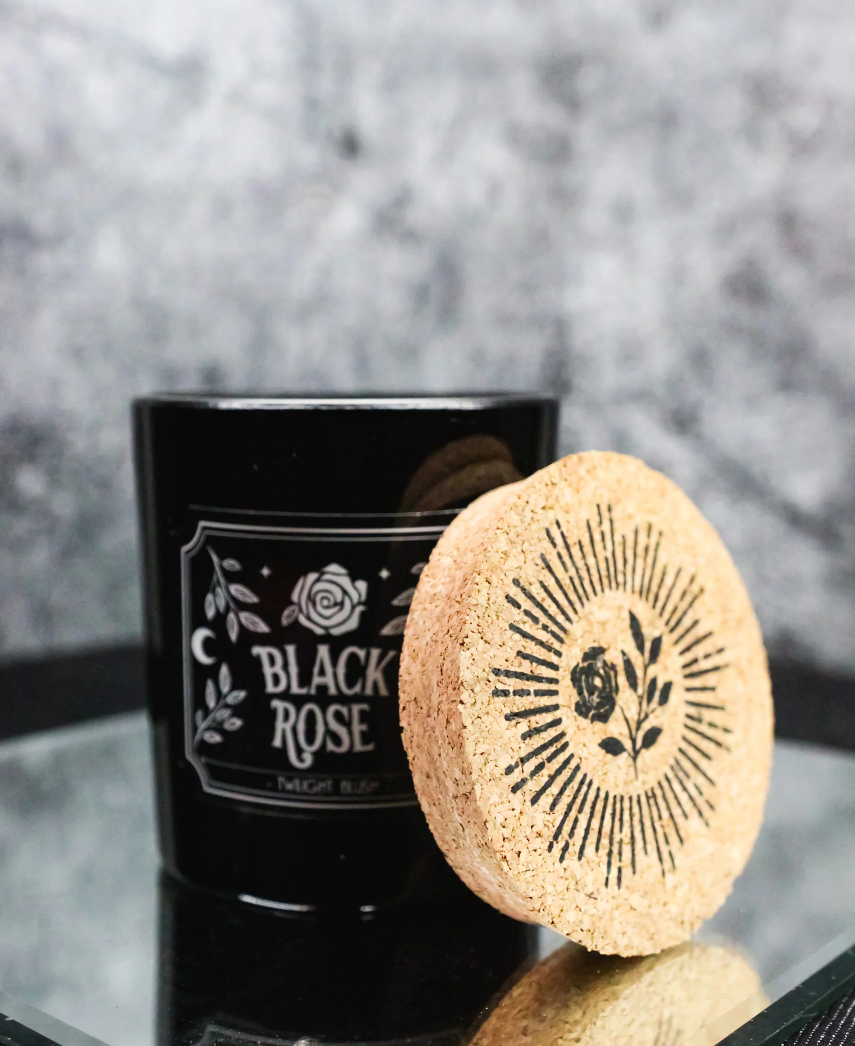 Wicca Midnight Ritual Black Rose Twilight Blush Pillar Candle Home Fragrance - Image 11