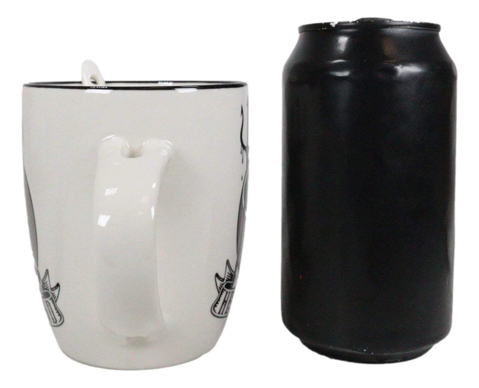 Wicca Sacred Hellhound Pentagram Devil Dog Porcelain Mug With Spoon Set 13oz - Image 5