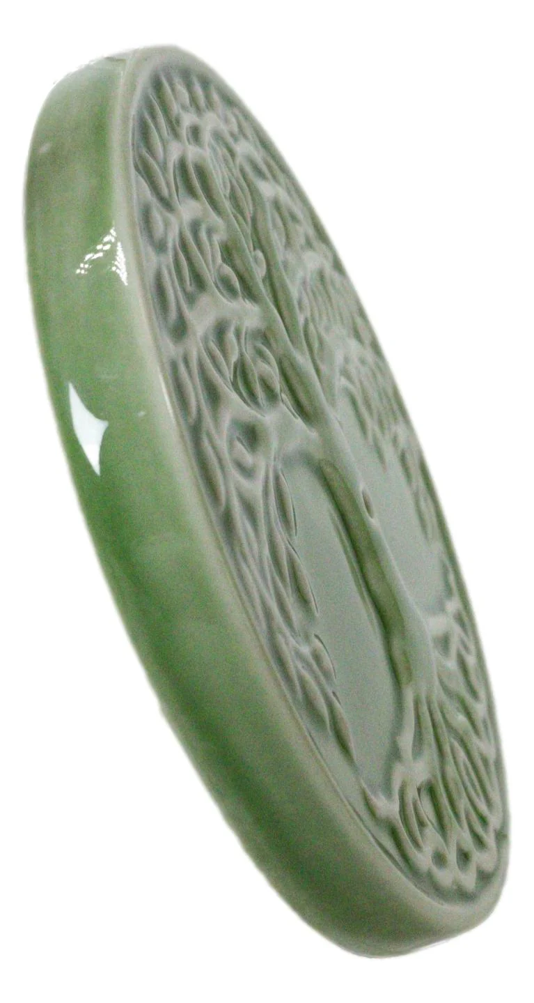 Wicca Sacred Symbols Celtic Tree of Life Yggdrasil Ceramic Round Disc Burner - Image 3