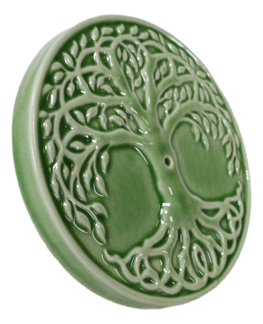 Wicca Sacred Symbols Celtic Tree of Life Yggdrasil Ceramic Round Disc Burner - Image 7