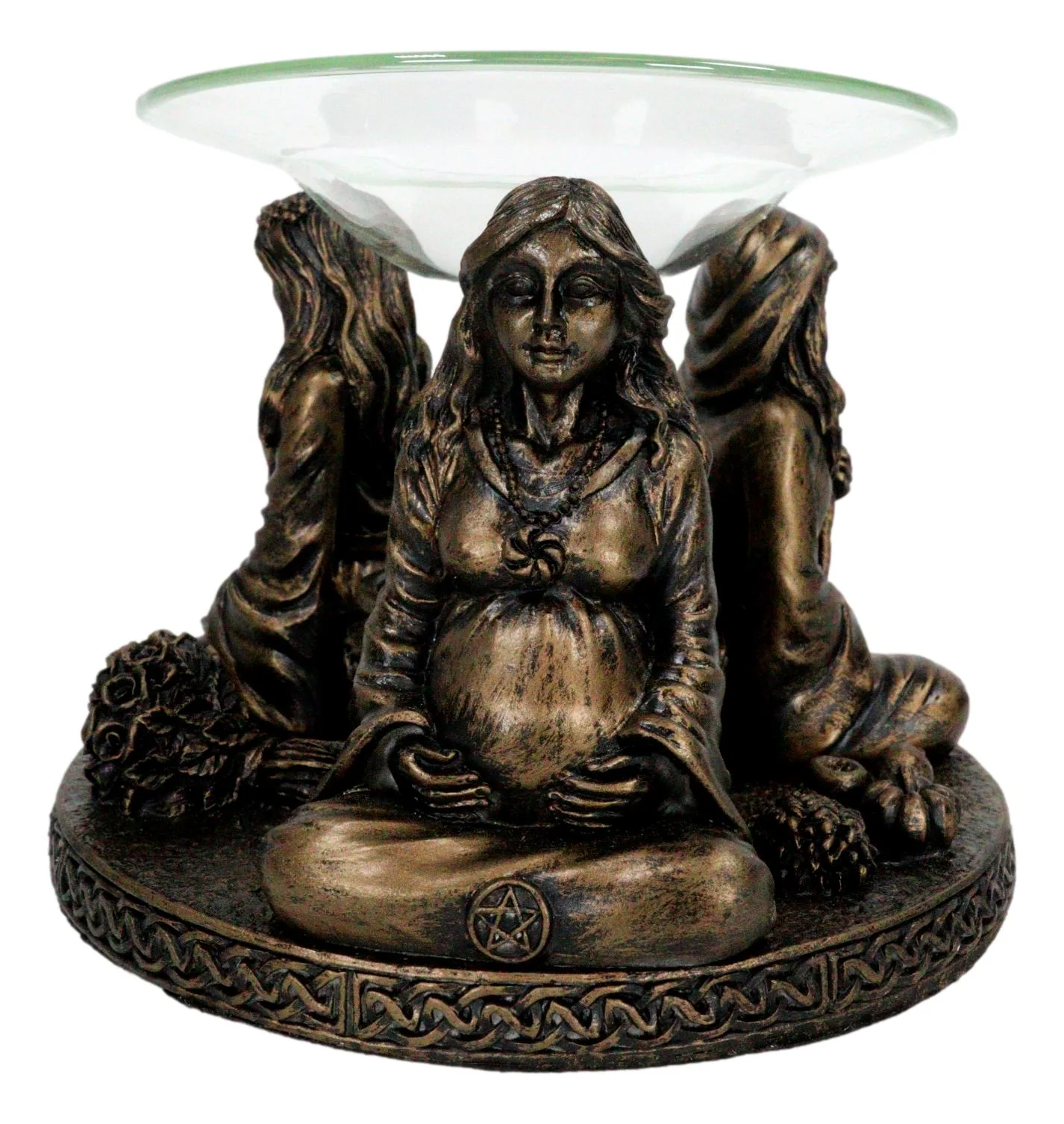 Wicca Triple Goddess Maiden Mother Crone Votive Holder Aroma Oil Warmer Figurine - Image 7