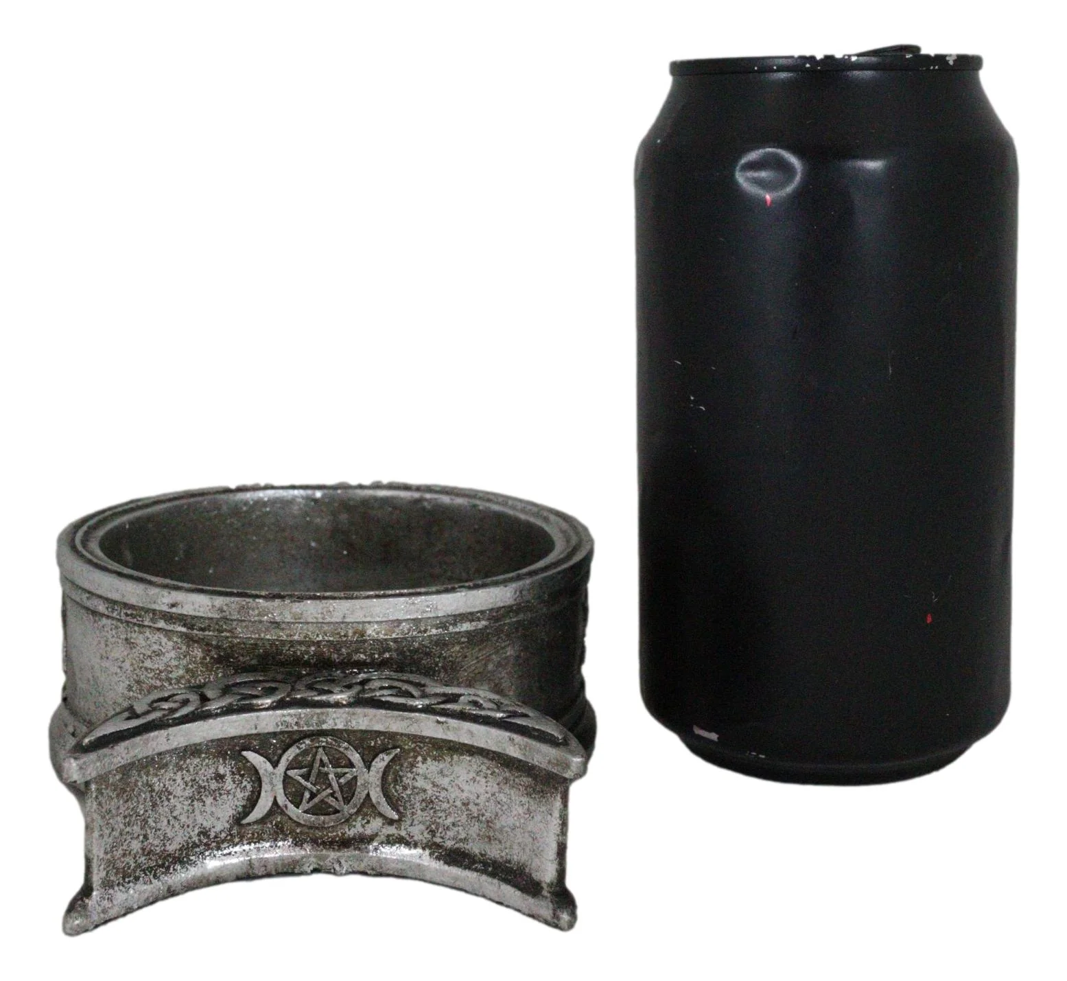Wicca Triple Moon With Pentagram Circle Celtic Knotwork Crystals Or Candle Holder - Image 7