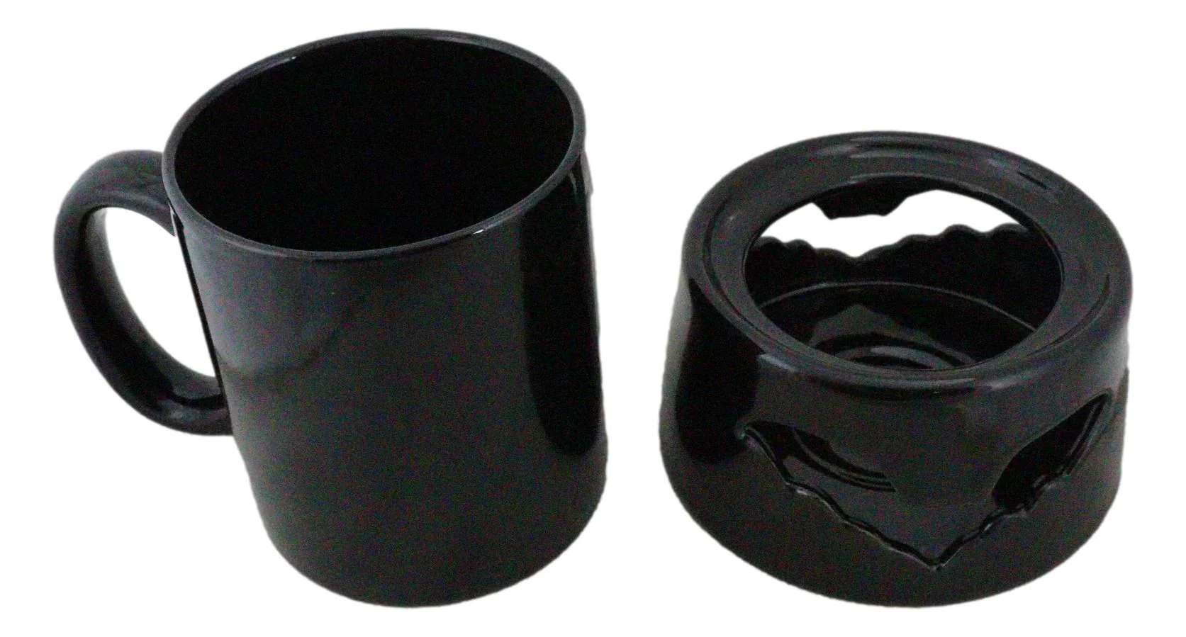 Wicca Vampire Bat Black Cup With Candle Holder Mug Warmer Shadow Caster Set - Image 5