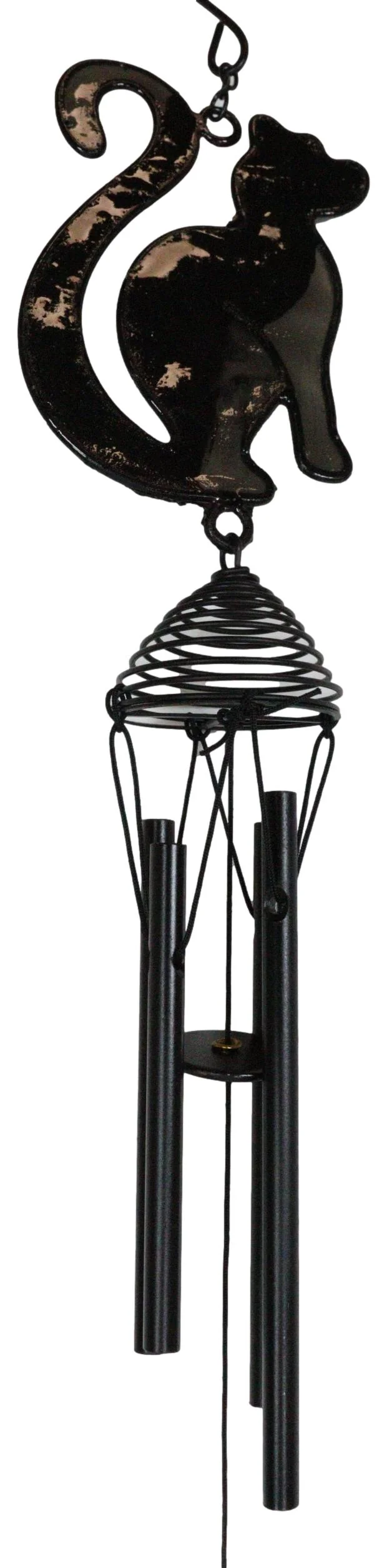 Wicca Witchcraft Black Cat Shadow Profile Stained Glass Wind Chime Suncatcher - Image 4